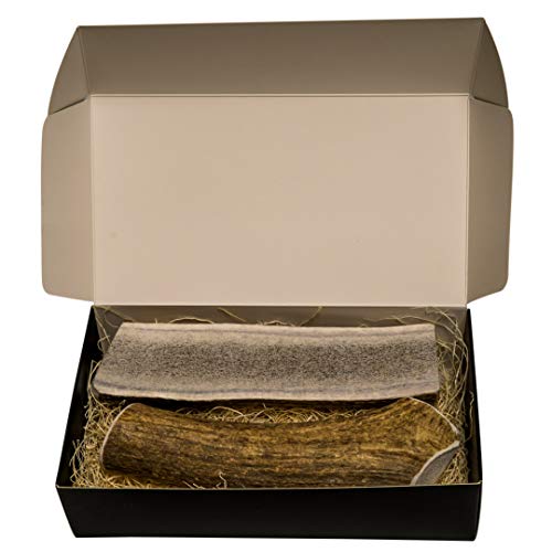 The Antler Box Premium Elk Antler Dog Chews (1 pound Box) (Best Value/Most popular)